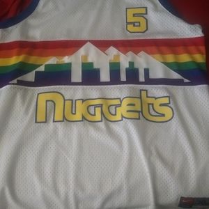 Denver nuggets throwback white jersey